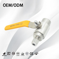 Vanne à boisseau sphérique mini 1/2'' en acier inoxydable SS 304 haute pression pour compresseur d'air - Grande vente