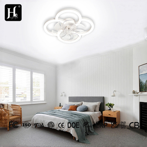 19.7-inch floral design <b>ceiling</b> fan with <b>LED</b> <b>light</b> remote control modern <b>dimmable</b> <b>ceiling</b> fan <b>light</b> - Product Image 3