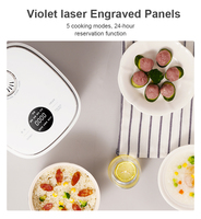 Cuisinière à riz électrique automatique de 1,6 L avec minuterie numérique et écran LED, cuiseur vapeur avec cuisson rapide, design multifonctionnel portable