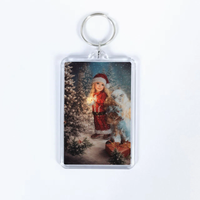 Porte-clés rectangulaire transparent en acrylique personnalisable pour sublimation, idéal pour la décoration de cadre photo moderne, mariages et baptêmes
