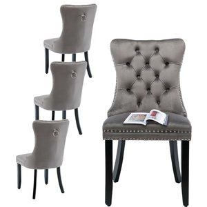 Set di <span class=keywords><strong>sedie</strong></span> per sala da pranzo di lusso moderno Hotel per mobili <span class=keywords><strong>in</strong></span> metallo acciaio inossidabile <span class=keywords><strong>grigio</strong></span> velluto <span class=keywords><strong>in</strong></span> <span class=keywords><strong>tessuto</strong></span> da pranzo sedia da ristorante - Product Image 3