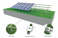 Sistema de Montaje Solar en Suelo de Aluminio Ajustable, Práctico y Ecológico para Jardín de Villa
