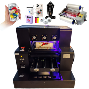 Impresora de cama plana UV <span class=keywords><strong>A3</strong></span> A4, mini impresora UV de inyección de tinta multicolor digital para funda de teléfono, impresora UV de un solo paso - Product Image 2