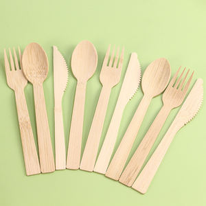 Juego <span class=keywords><strong>de</strong></span> <span class=keywords><strong>cubiertos</strong></span> <span class=keywords><strong>de</strong></span> bambú ecológicos <span class=keywords><strong>Cubiertos</strong></span> desechables biodegradables a la venta - Product Image 4