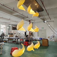 Lampes de plafond créatives de style nordique, lampes décoratives pour salle à manger, abat-jour en forme de poisson, luminaire suspendu pour bar, restaurant