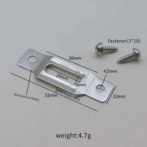 51*12mm antirrobo Enci hierro T tornillo Metal liso plata galvanizado seguridad foto marco colgador conjunto pared ocultar gancho - Product Image 3