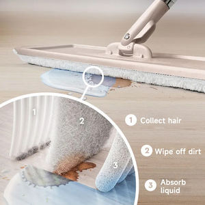 Juego de Limpieza con Mopa Mágica con Diseño de 360 Grados, Cubo de Mopa Resistente para Limpieza del Hogar y Mopa Plana con Exprimidor para Lavado a <span class=keywords><strong>Mano</strong></span> - Product Image 2