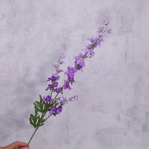 Arrangements de fleurs artificielles en soie de delphinium et de jacinthe à tige haute, style forêt, pour la décoration de la maison, du salon et de la table à manger - Product Image 1