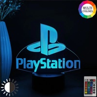 PS5 Game Zone 3D Lampe Gaming Fans Cadeau Chambre Décoration LED Lumière 3D Illusion Lampe