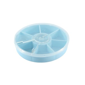 Caja para pastillas redonda, portátil, con tapa de rosca, de plástico, con múltiples compartimentos, para almacenamiento de medicamentos, con cubierta, tamaño pequeño, para uso diario - Product Image 2