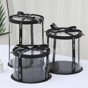 Boîte à gâteau ronde en plastique, emballage pour gâteau, 4 pouces, 6 pouces, 8 pouces, 10 pouces, 12 pouces, qualité alimentaire, outils de pâtisserie - Product Image 5