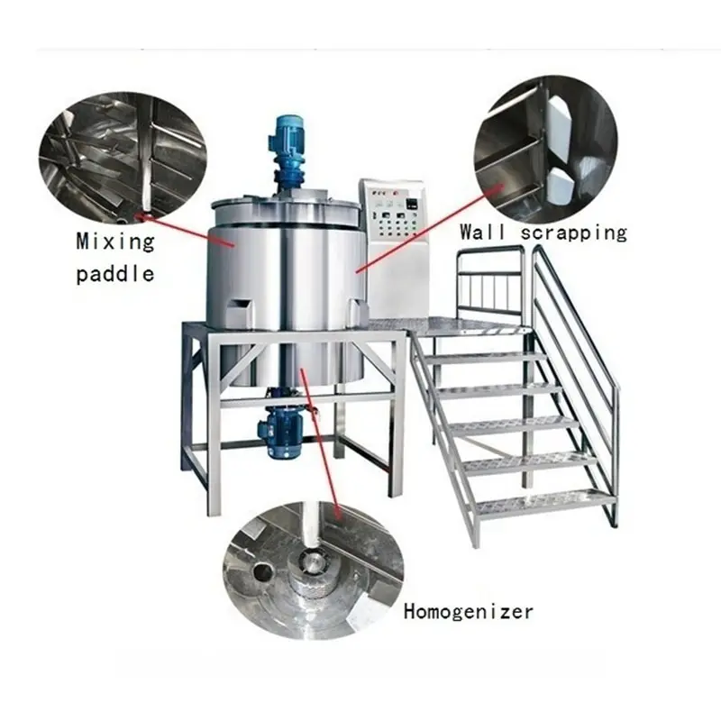 Marque privée 100l-10000l mélange de mélange de réservoir chimique/chauffage de stockage de liquide/cuve de fermentation