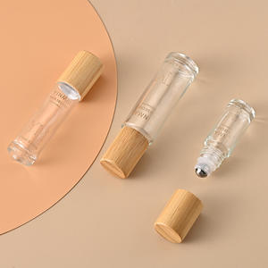 Botellas de rodillo de perfumes de aceite esencial de vidrio grueso ámbar de 5-15ml Botellas de rollo vacías de vidrio marrón clásico - Product Image 2