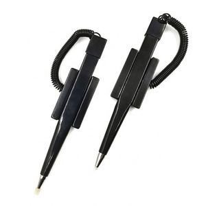 Stylo de comptoir promotionnel pas cher avec support de bureau, idéal pour hôtels et banques, stylo à bille sécurisé avec spirale - Product Image 3