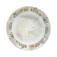 Ensemble de vaisselle en mélamine personnalisé pour la restauration rapide, assiettes et bols, design minimaliste, motif végétal, type de service