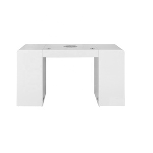 Mesa de Manicura Moderna Blanca para Salón con Construcción de Metal y Madera MDF y Opción de Ventilador, Diseño Elegante para Manicuristas - Product Image 6