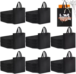 Gelbe lustige einkaufstaschen không dệt stoff <span class=keywords><strong>lidl</strong></span> einkaufstasche PP MIT Logo Halloween tragetasche Schwarz MIT Logo - Product Image 6