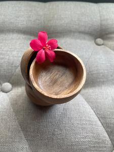 Bol en bois massif fait main de style moderne, d'origine indienne, écologique et non toxique pour les fêtes et l'usage domestique - Product Image 4