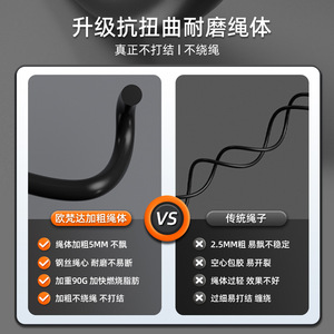 Ovanta Jump Rope Bearing Wire Professional Fitness Exercise Equipment Unisex Adult Training Workout Gear - Product Image 5