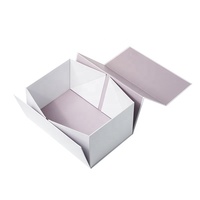 Boîte cadeau rigide pliable magnétique de luxe, boîte d'emballage pliable personnalisée avec logo noir pour vêtements, parfums, cadeaux de mariage