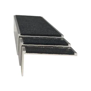 Non Slip Step Edge Stair Edging Black Metal Stair Tread Nosing Prevent Slipping