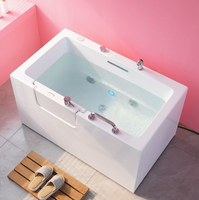 Baignoire balnéo autoportante portable en acrylique avec jets de massage pour salles de bain à domicile, hôtels et villas