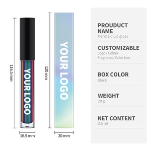 Gloss à lèvres Fish Princess, gloss à lèvres <span class=keywords><strong>caméléon</strong></span>, maquillage d'Halloween, gloss à lèvres imperméable longue durée pour les spectacles sur scène - Product Image 3