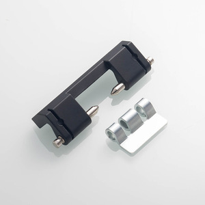 Charnière de porte en alliage de zinc Yishenghua Hengzhu HL011, charnière noire pour armoire électrique industrielle, design moderne et simple - Product Image 2