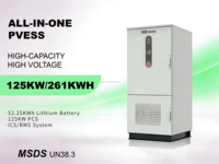 Gabinete ESS KAIYUAN KYXN0010 de 261KWh para Uso Industrial y Comercial, Batería LiFePO4 Conexión a Red/Aislada, Refrigeración Líquida, IP65, Uso Interior/Exterior