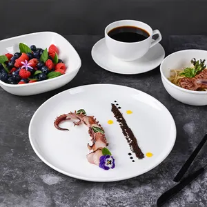 P T Horeca wholesale modern plates dinnerware bone china manufacture porcelain dessert plates