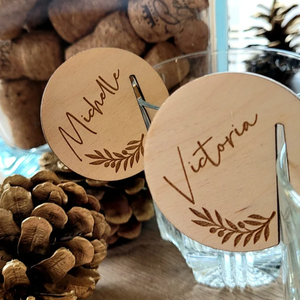 Étiquettes personnalisées en bois <span class=keywords><strong>pour</strong></span> vin/cocktails, marque-places – Fournitures de fête <span class=keywords><strong>pour</strong></span> mariage, <span class=keywords><strong>anniversaire</strong></span> - Product Image 5