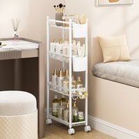 Chariot de cuisine mobile multi-niveaux en gros, étagère de rangement roulante pour espaces étroits, idéal pour organiser fruits, légumes et épices