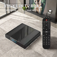 Boîtier TV Android OEM ODM pour X3, résolution 4K, 4 Go de RAM, Quad Core, 64 Go, Ethernet Gigabit, double Wi-Fi, Linux, Amlogic S905X3, 4G US