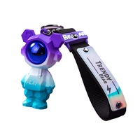 Porte-clés Ours Éclair Dégradé 3D, Pendentif Assorti pour Couples, Ornement pour Sac à Dos, Voiture, Sac, Hommes et Femmes