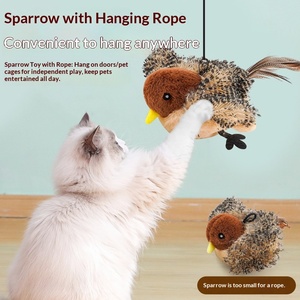 Jouet pour chats : Oiseau à ailes battantes avec détection automatique et simulation de son d'oiseau – Le best-seller TikTok pour soulager l'anxiété - Product Image 4