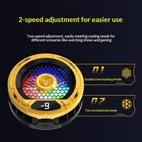 U-JIE Nouveau ventilateur de refroidissement ABS magnétique à semi-conducteurs et liquide pour téléphones, tablettes, jeux et photographie