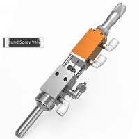 Tête de distribution à valve de pulvérisation pour machines de revêtement, pour la distribution de colle de précision et la peinture à triple protection, à atomisation circulaire