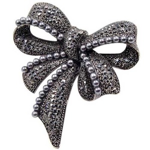 Broches vintage antiques en strass noirs en forme de fleur pour femmes, élégantes et exquises, accessoires de bijoux pour vêtements - Product Image 5