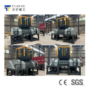 Tianyu 1000 Broyeur à tambour chimique en plastique robuste Big Blue Oil Barrel Double Shredder Machine - Product Image 3