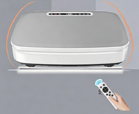 Plateforme vibrante de fitness unisexe à corps entier avec 2 cordes de tension, écran LED, charge maximale de 150 kg, en matériau ABS