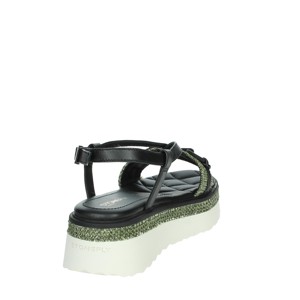 Sandali con tacco nero/verde 220973 - Product Image 3
