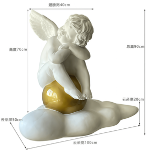 Scultura europea di angelo di tiro con l'arco di cupido in materiale in fibra di vetro per l'ornamento dell'hotel del cortile modella il prodotto - Product Image 2