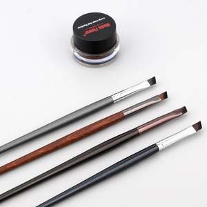 Détails de luxe pinceau à sourcils pinceau de maquillage personnalisé Logo <span class=keywords><strong>cheveux</strong></span> naturels tube de <span class=keywords><strong>cuivre</strong></span> manche en bois - Product Image 1