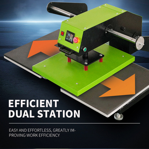 Dual Station Pneumatic <strong>Heat</strong> Press Machine Industrial Sublimation <strong>Transfer</strong> for Fabric Ceramic 220V/110V - Product Image 5