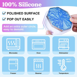 BPA gratuit personnalisé résine époxy silicone silicone artisanat art fournitures moules <span class=keywords><strong>kit</strong></span> ensemble bricolage en gros pour résine époxy artisanat coulée art - Product Image 6