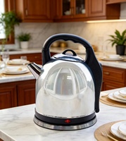 Bouilloire électrique sans fil rétro en acier inoxydable 4,0 L, ébullition rapide, arrêt automatique, protection anti-chauffe à sec pour la maison, le bureau et l'hôtel