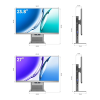 PC Tout-en-Un Professionnel 27 Pouces Intel I3 I5 I7 9 12 14Gen Monoblock avec Wifi Bluetooth Caméra Intégrée Haut-parleur Bureau Aio