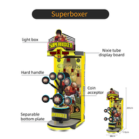 Centre de divertissement intérieur : Machine de boxe électronique musicale à monnayeur pour jeux d'arcade sportifs