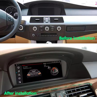 Radio de Auto con Pantalla Táctil de 8.8 Pulgadas para BMW Serie 5 E60 E61 E62 E63 E90 E91 E92 E93 Cic Ccc, Reproductor de DVD Estéreo, 4G, 128GB, AUTO Carplay