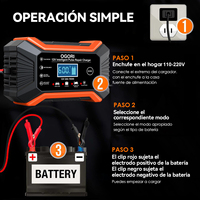 Chargeur de batterie de voiture portable 12V 6A, charge rapide automatique intelligente pour batteries au plomb AGM/GEL/EFB, batteries rechargeables AA sans fil